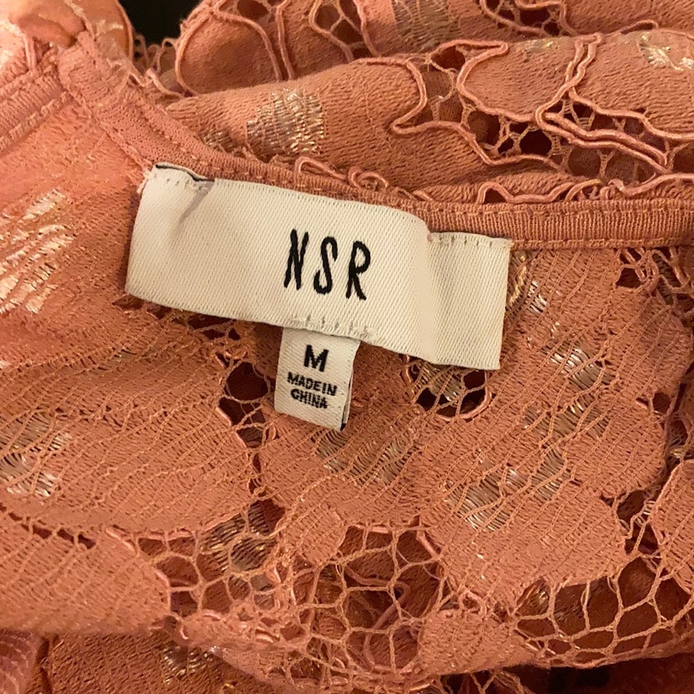 NWT NSR Lace Pink Sheath Dress Short Sleeve - Picture 8 of 10